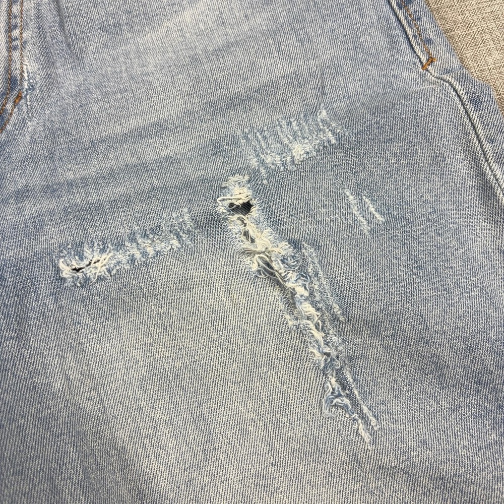 Dear John Jeans Womens 29 Blue Light Wash High Rise Straight Distressed Denim - Picture 10 of 14